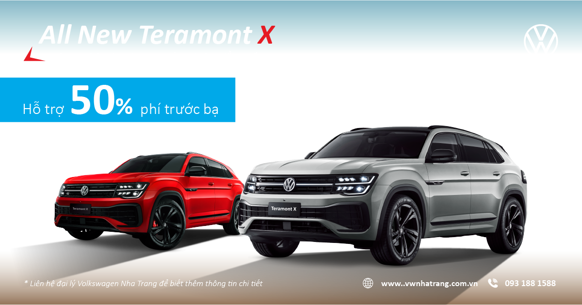 Tin mới từ Volkswagen Nha Trang: Volkswagen tung ưu đãi 50% phí trước bạ cho Volkswagen Teramont X