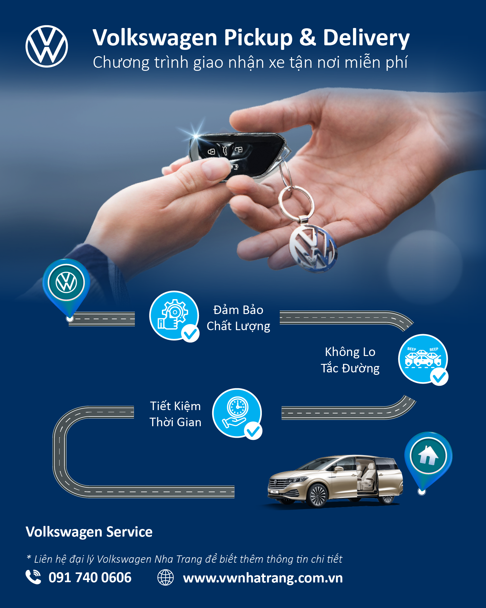 Tin nổi bật: Volkswagen Service ra mắt dịch vụ giao nhận xe tận nơi miễn phí - Volkswagen Pick Up & Delivery
